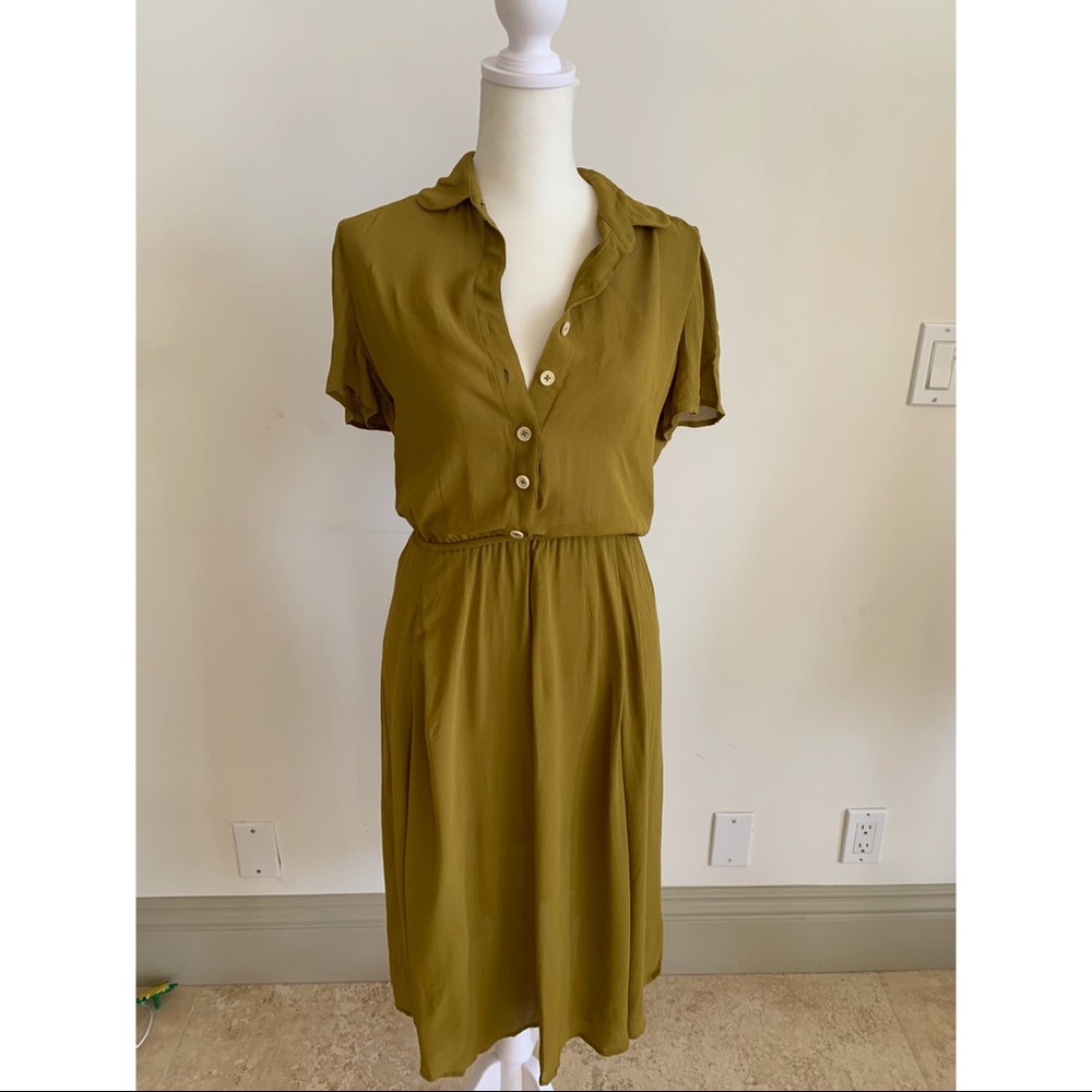 NWT reformation Leigh dress in olive